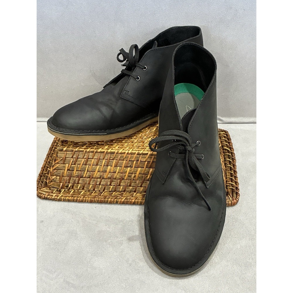 Clark's Men's Bushacre 3 Chukka Boot | Black Leather | 11 Wide